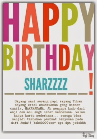 sharz bday card